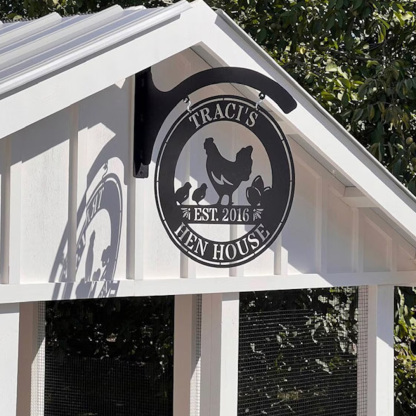 Personalized Chicken Coop Sign, Hen House Coop Sign, Our Little Coop Sign Metal Sign