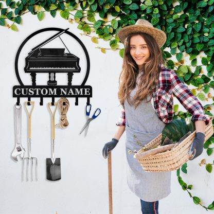 Custom Name Metal Key Holder Wall Mount, Organizer Rack for Home Entryway-MetalsignX