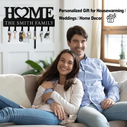 HOME Metal Key Holder , Decorative Entryway Key Organizer-MetalsignX