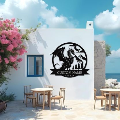 Custom Dragons Metal Signs, Personalized Evil Dragons Signs, Dragon Metal Wall Decor, Dragon Lover's Gifts, Last Name Sign, Home Decor