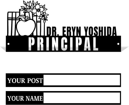  Custom Family Name Plate for Desk, Metal Sign Name Tags, Personalized Desk Accessories-MetalsignX