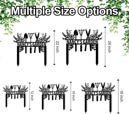 Personalized Garden Sign, Custom Bird Metal Garden Stake Sign, Garden Signs for Outside, Metal Lawn Art, Metal Signs Customized, Garden Signs Decorative Outdoor, Patio Plaque Decor