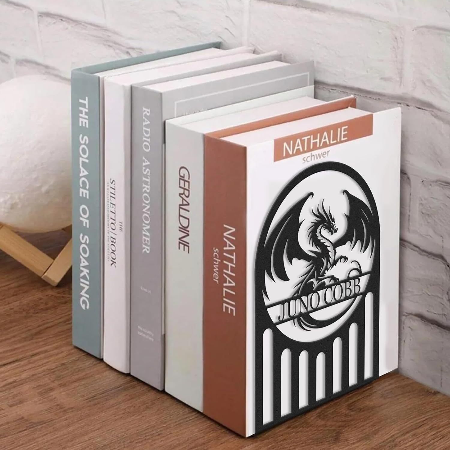 Custom Deer Metal Book Ends, Forest Theme Bookends for Shelves Decorative, Heavy Duty Bookend Stopper, Deer Cabin Decor, Book Organizer for Desk, Black Book Holders for Home Office, Hunter Gifts