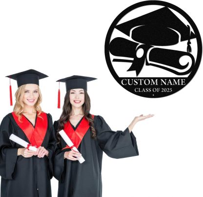 Personalized Graduation Metal Sign, Graduation Congratulations Signs, Class Of 2025 University, Grad Sign Wall Art Decor, Metal Signs Customized, Graduation Decorations 2025, Congrats Party Gift