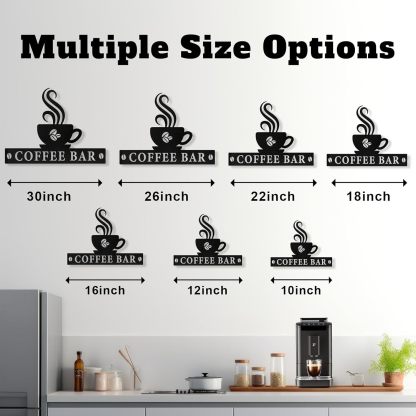 Personalized Coffee Bar Metal Sign Wall Decor, Coffee Cup Wall Decor, Custom Coffee Signs for Coffee Station
