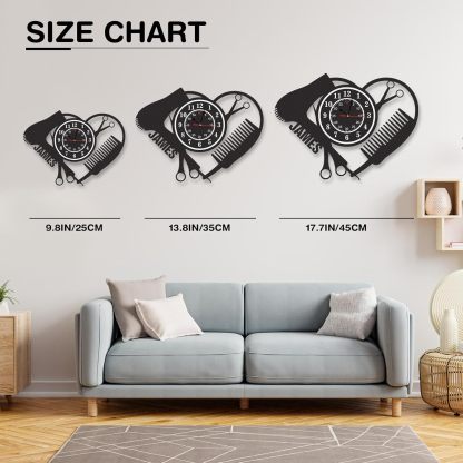 Personalized Large Outdoor Clock, Custom Motorcycle Wall Clock with Name, Modern Metal Wall Art, Battery Operated, Silent Non Ticking Clock for Garage Workshop Farmhouse Man Cave, Gifts for Men