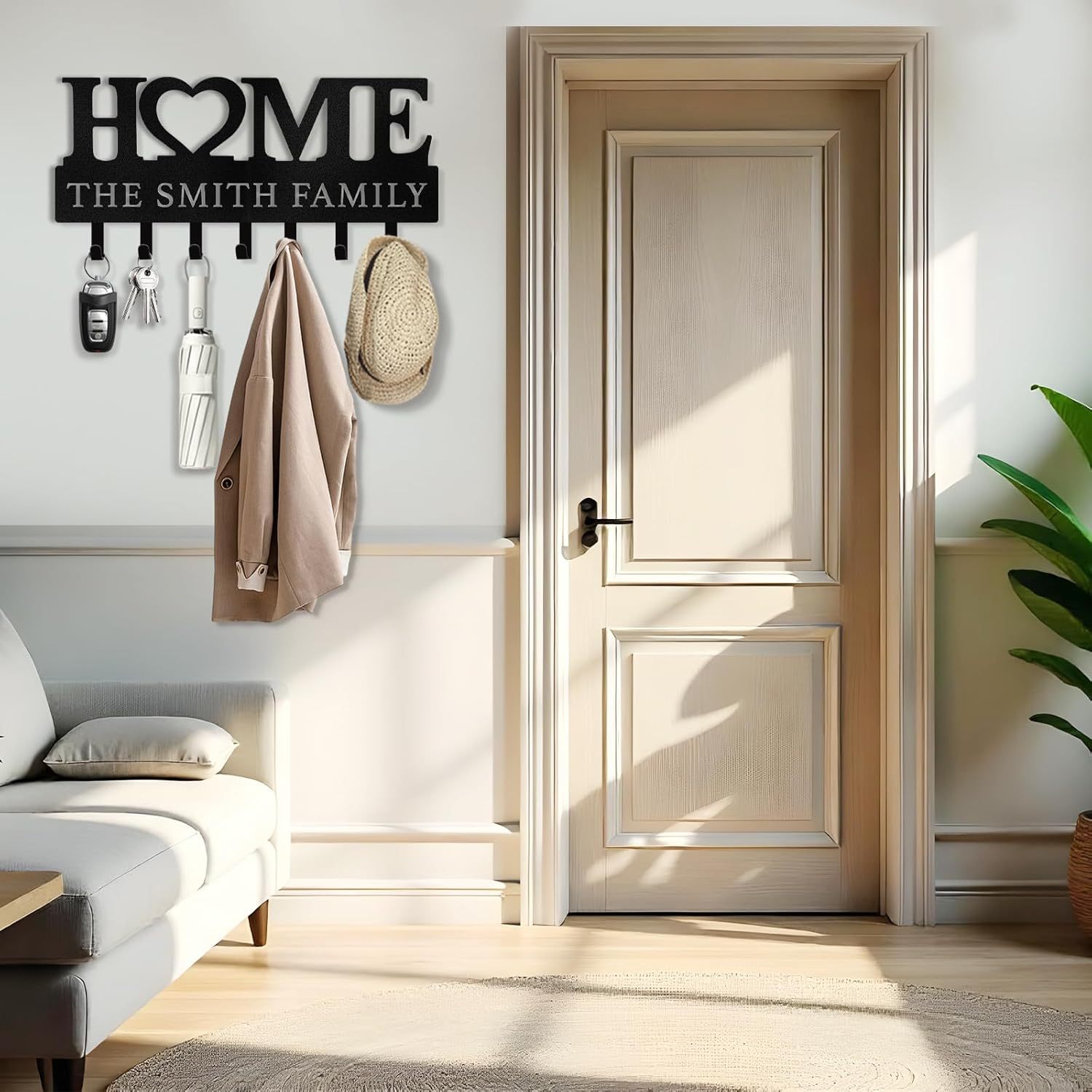 HOME Metal Key Holder , Decorative Entryway Key Organizer-MetalsignX