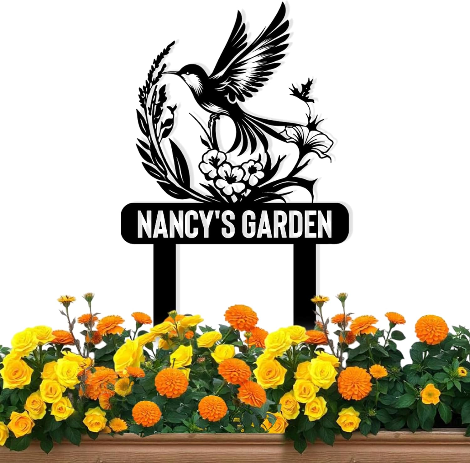 Personalized Garden Sign, Custom Bird Metal Garden Stake Sign, Garden Signs for Outside, Metal Lawn Art, Metal Signs Customized, Garden Signs Decorative Outdoor, Patio Plaque Decor