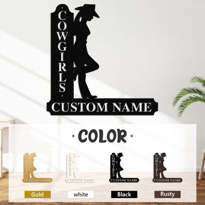 Personalized Cowboy Metal Sign, Custom Metal Name Sign, Vintage Cowboy Wall Decor, Outdoor Metal Art, Metal Signs Customized, Retro Home Decor Wall Art, Cowboy Decor Gift, Patio Decor