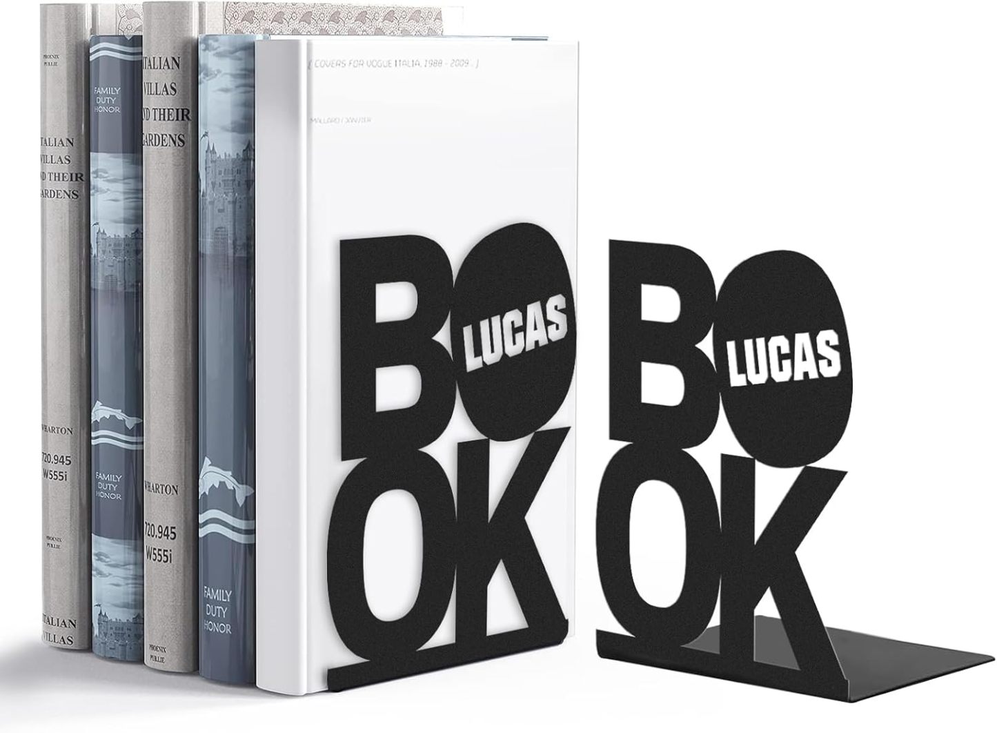 Custom Deer Metal Book Ends, Forest Theme Bookends for Shelves Decorative, Heavy Duty Bookend Stopper, Deer Cabin Decor, Book Organizer for Desk, Black Book Holders for Home Office, Hunter Gifts