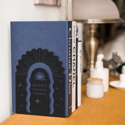 Custom Deer Metal Book Ends, Forest Theme Bookends for Shelves Decorative, Heavy Duty Bookend Stopper, Deer Cabin Decor, Book Organizer for Desk, Black Book Holders for Home Office, Hunter Gifts