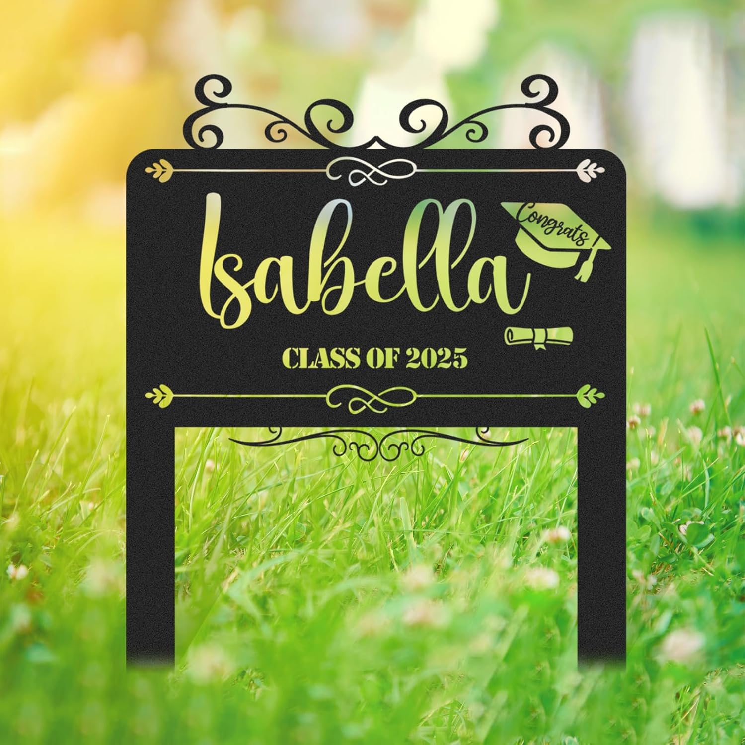  Custom Graduation Decorations Yard Sign, Senior Yard Signs Class of 2025, Custom Signs Outdoor Metal, Yard Sign Stakes Metal, Grad Gifts, Graduate Decorations for College High School
