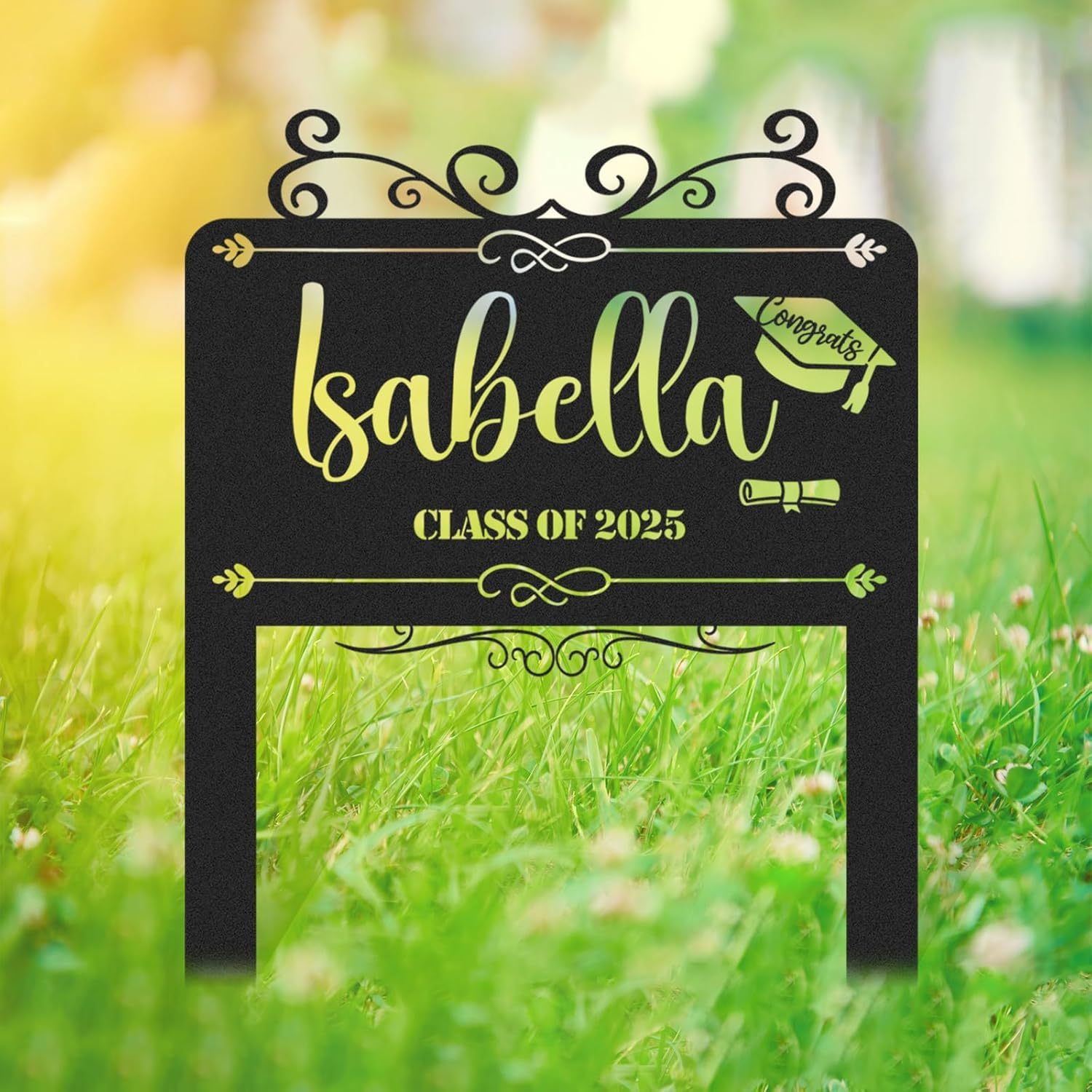  Custom Graduation Decorations Yard Sign, Senior Yard Signs Class of 2025, Custom Signs Outdoor Metal, Yard Sign Stakes Metal, Grad Gifts, Graduate Decorations for College High School
