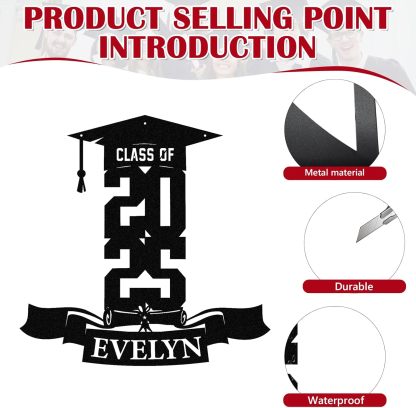 Personalized Graduation Metal Sign, Graduation Congratulations Signs, Class Of 2025 University, Grad Sign Wall Art Decor, Metal Signs Customized, Graduation Decorations 2025, Congrats Party Gift
