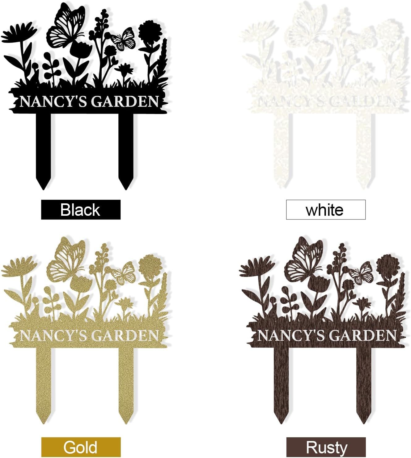 Personalized Garden Sign, Custom Bird Metal Garden Stake Sign, Garden Signs for Outside, Metal Lawn Art, Metal Signs Customized, Garden Signs Decorative Outdoor, Patio Plaque Decor