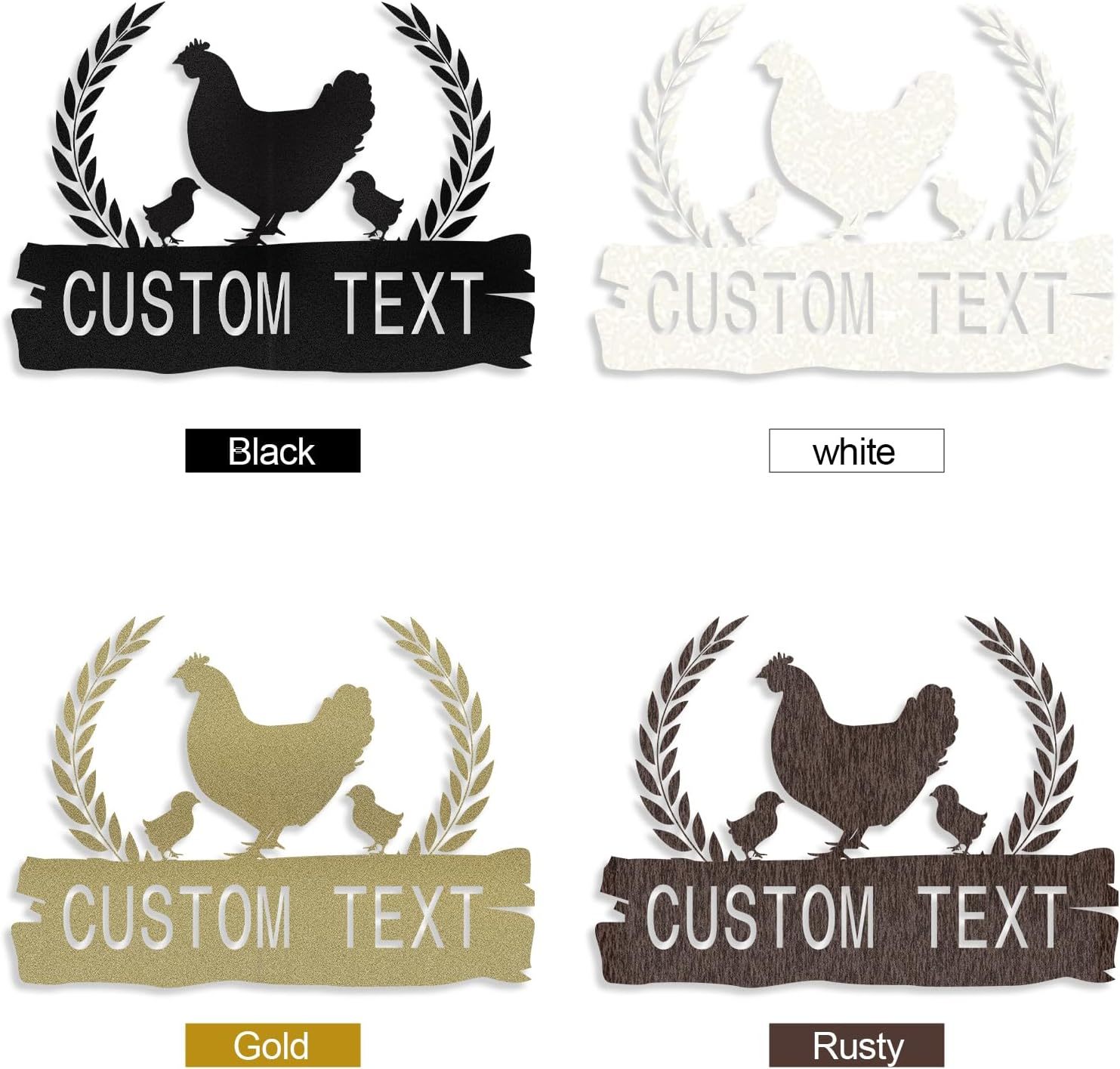 Personalized Metal Chicken Coop Signs Outdoor, Cusotm Fluffy Butt Hut Chicken Coop Sign, Chicken Coop Accessories, Funny Signs for Chicken Coops, Farmhouse Wall Decor for Lawn, Yard, Patio, Garden