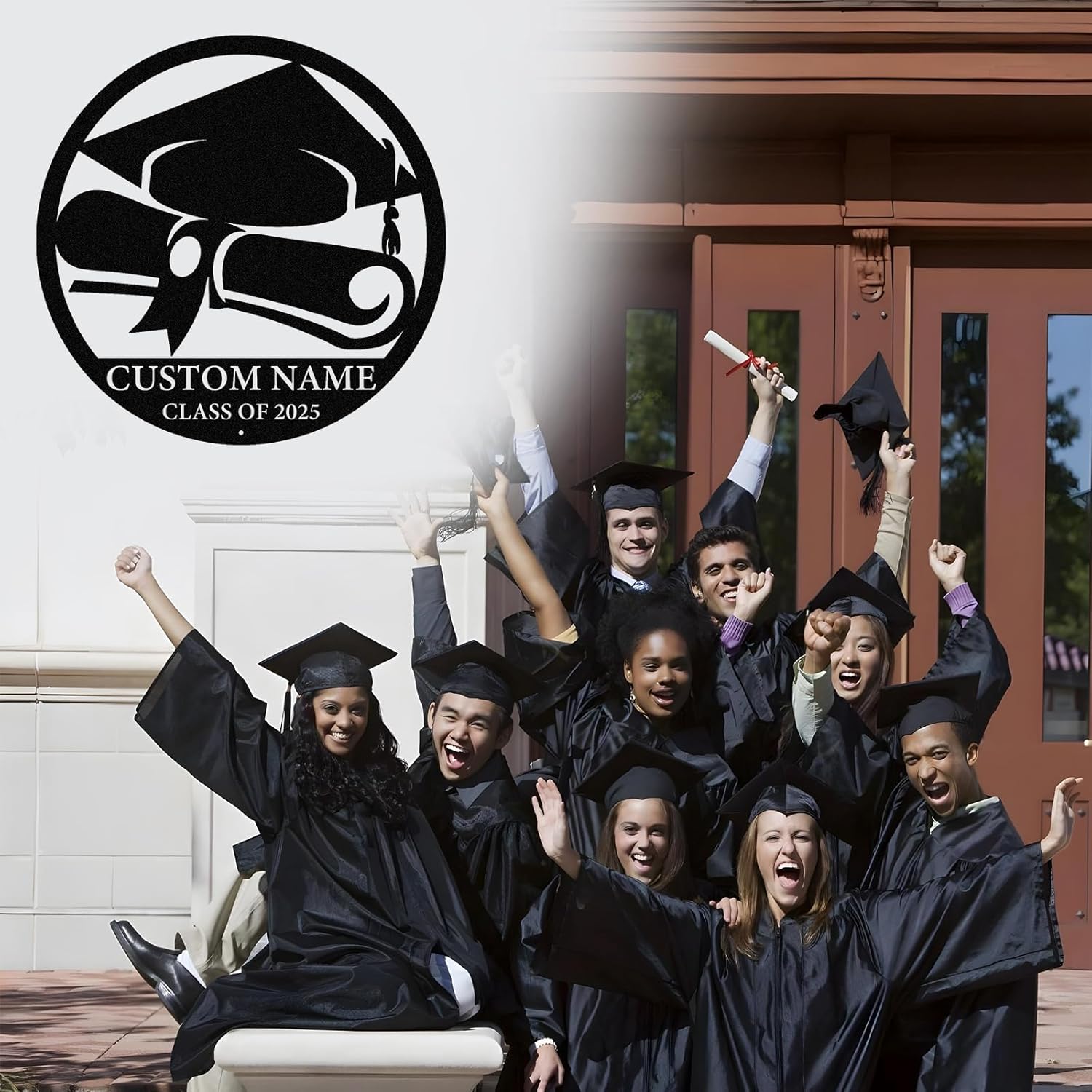 Personalized Graduation Metal Sign, Graduation Congratulations Signs, Class Of 2025 University, Grad Sign Wall Art Decor, Metal Signs Customized, Graduation Decorations 2025, Congrats Party Gift