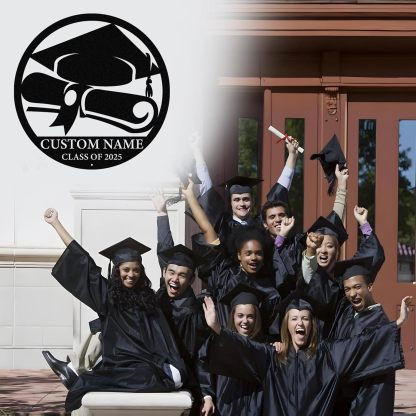 Personalized Graduation Metal Sign, Graduation Congratulations Signs, Class Of 2025 University, Grad Sign Wall Art Decor, Metal Signs Customized, Graduation Decorations 2025, Congrats Party Gift