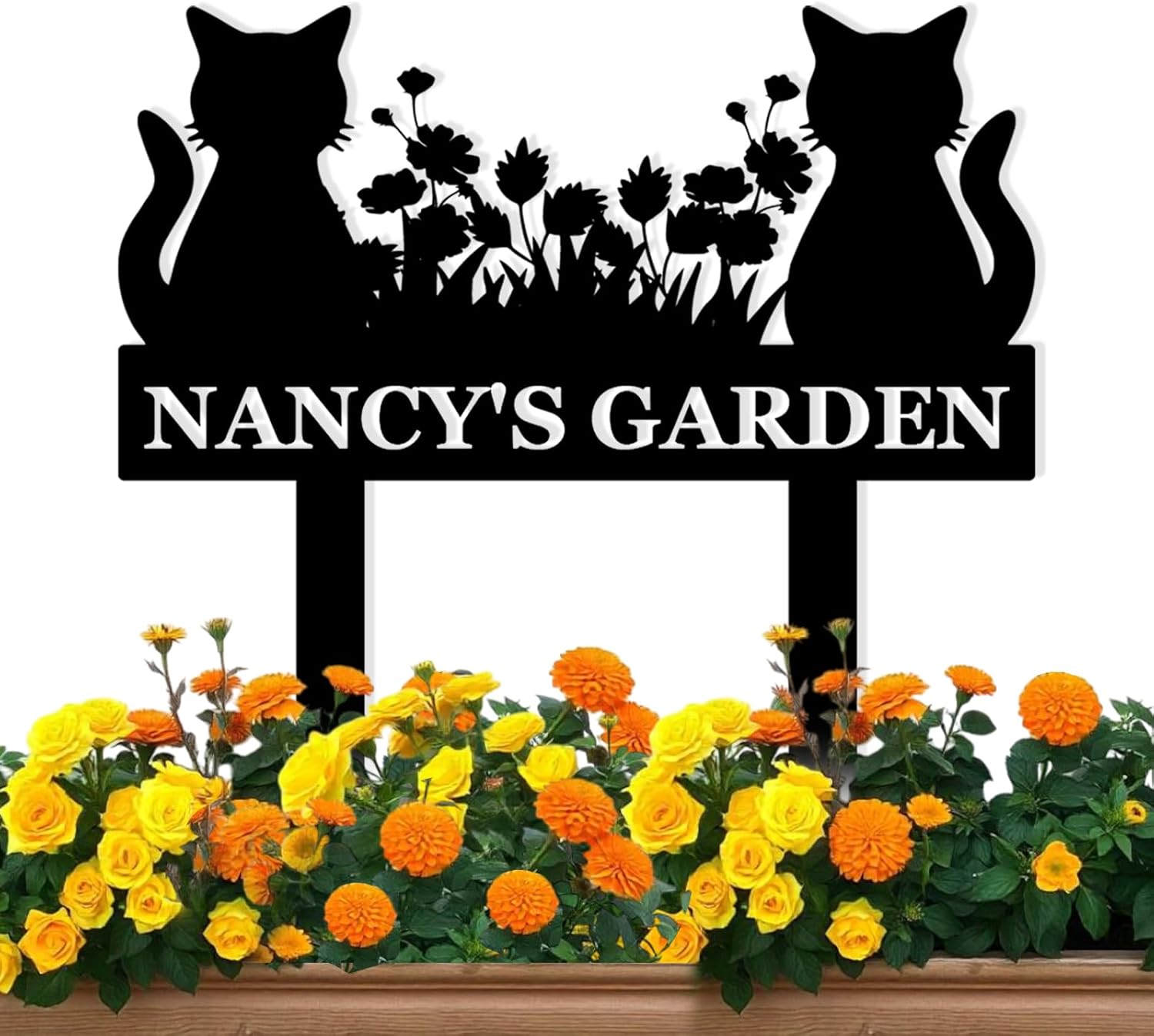 Personalized Garden Sign, Custom Bird Metal Garden Stake Sign, Garden 