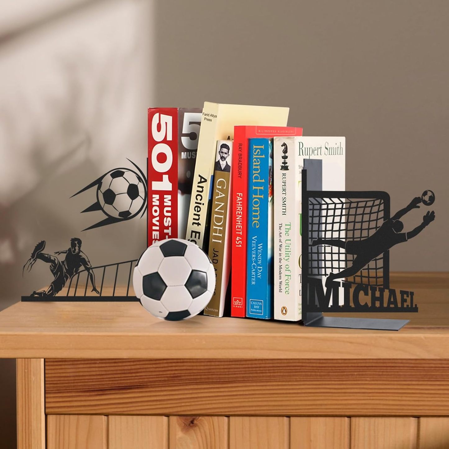 Custom Deer Metal Book Ends, Forest Theme Bookends for Shelves Decorative, Heavy Duty Bookend Stopper, Deer Cabin Decor, Book Organizer for Desk, Black Book Holders for Home Office, Hunter Gifts