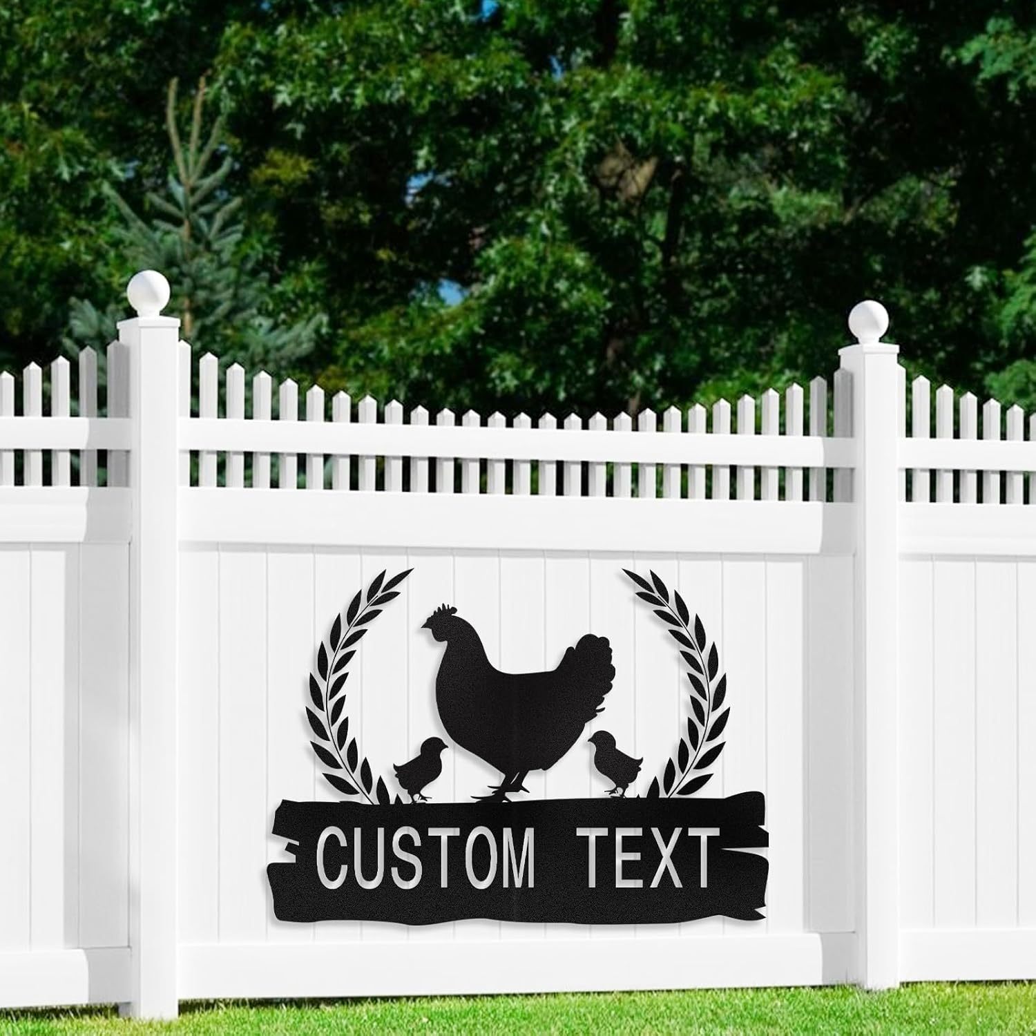 Personalized Metal Chicken Coop Signs Outdoor, Cusotm Fluffy Butt Hut Chicken Coop Sign, Chicken Coop Accessories, Funny Signs for Chicken Coops, Farmhouse Wall Decor for Lawn, Yard, Patio, Garden