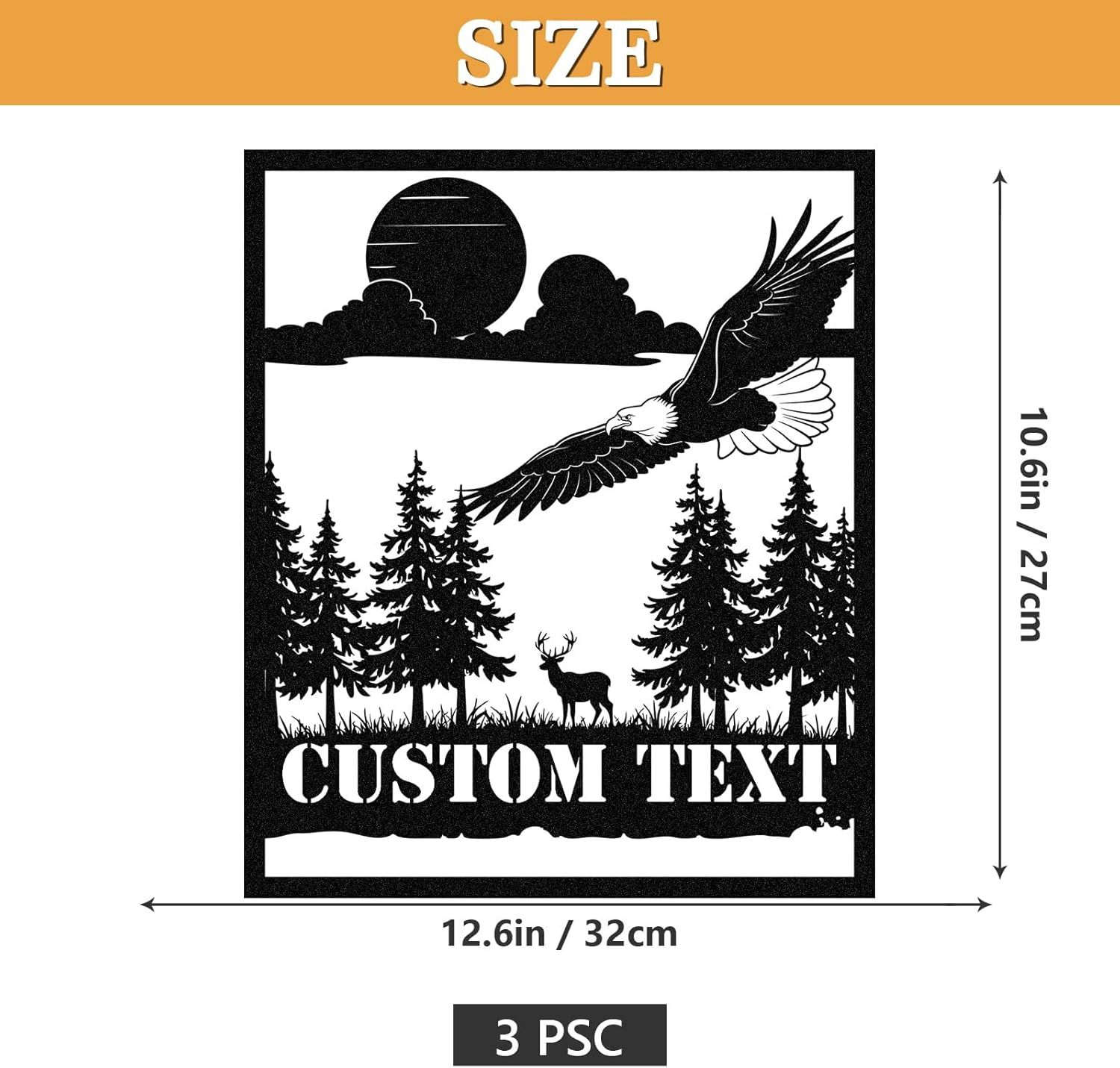  Personalized Metal Wall Art Decor, 3 Pcs Metal Signs, Tree of Life Wall Art, Family Tree Wall Sculptures, Custom Name Sign Gifts for Home Bedroom Living Room Color01