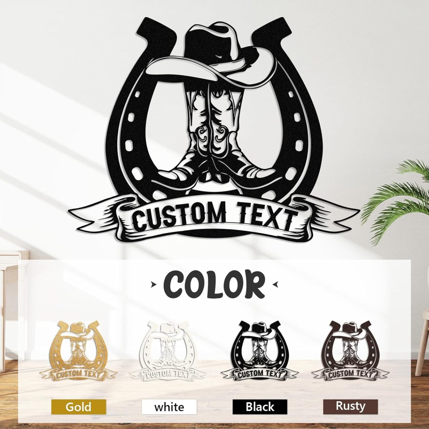 Personalized Cowboy Metal Sign, Custom Metal Name Sign, Vintage Cowboy Wall Decor, Outdoor Metal Art, Metal Signs Customized, Retro Home Decor Wall Art, Cowboy Decor Gift, Patio Decor