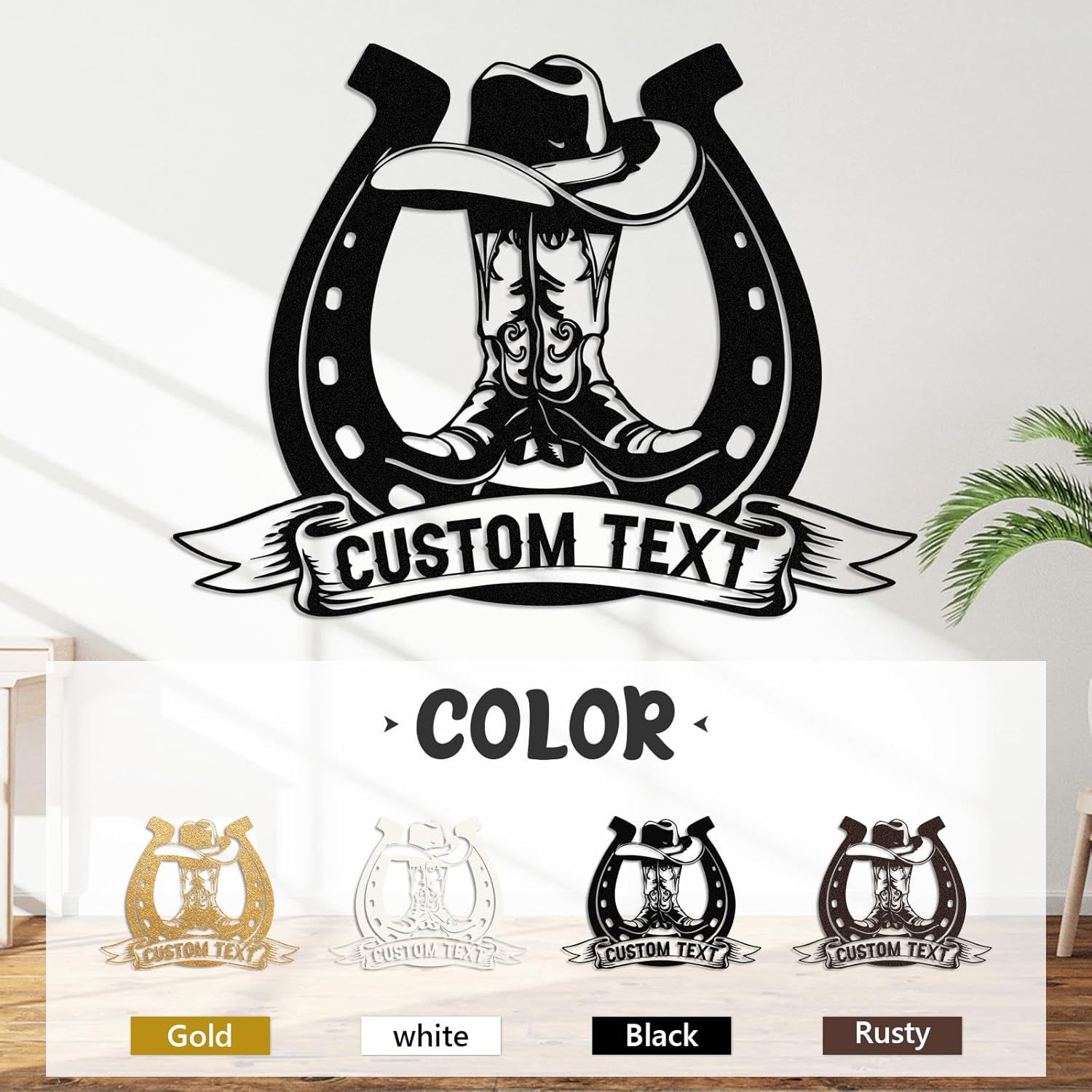 Personalized Cowboy Metal Sign, Custom Metal Name Sign, Vintage Cowboy Wall Decor, Outdoor Metal Art, Metal Signs Customized, Retro Home Decor Wall Art, Cowboy Decor Gift, Patio Decor