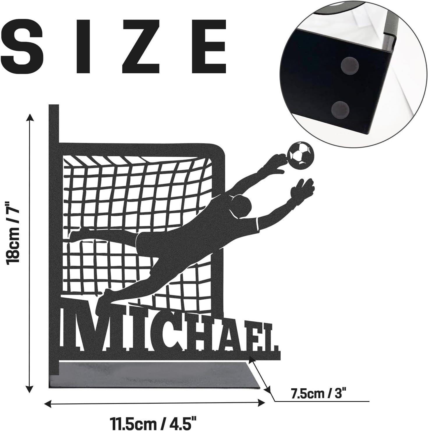 Custom Deer Metal Book Ends, Forest Theme Bookends for Shelves Decorative, Heavy Duty Bookend Stopper, Deer Cabin Decor, Book Organizer for Desk, Black Book Holders for Home Office, Hunter Gifts