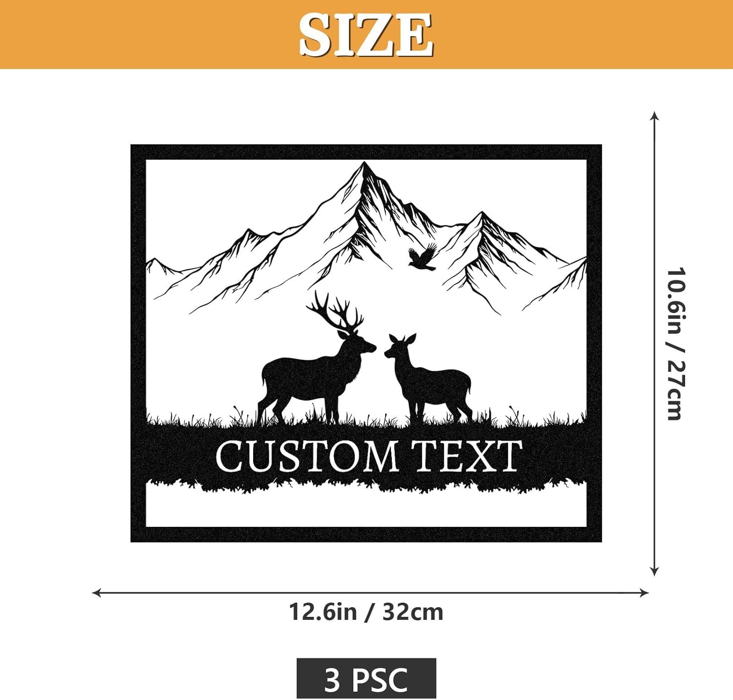  Personalized Metal Wall Art Decor, 3 Pcs Metal Signs, Tree of Life Wall Art, Family Tree Wall Sculptures, Custom Name Sign Gifts for Home Bedroom Living Room Color01