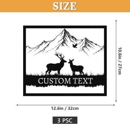  Personalized Metal Wall Art Decor, 3 Pcs Metal Signs, Tree of Life Wall Art, Family Tree Wall Sculptures, Custom Name Sign Gifts for Home Bedroom Living Room Color01