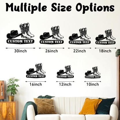 Personalized Cowboy Metal Sign, Custom Metal Name Sign, Vintage Cowboy Wall Decor, Outdoor Metal Art, Metal Signs Customized, Retro Home Decor Wall Art, Cowboy Decor Gift, Patio Decor