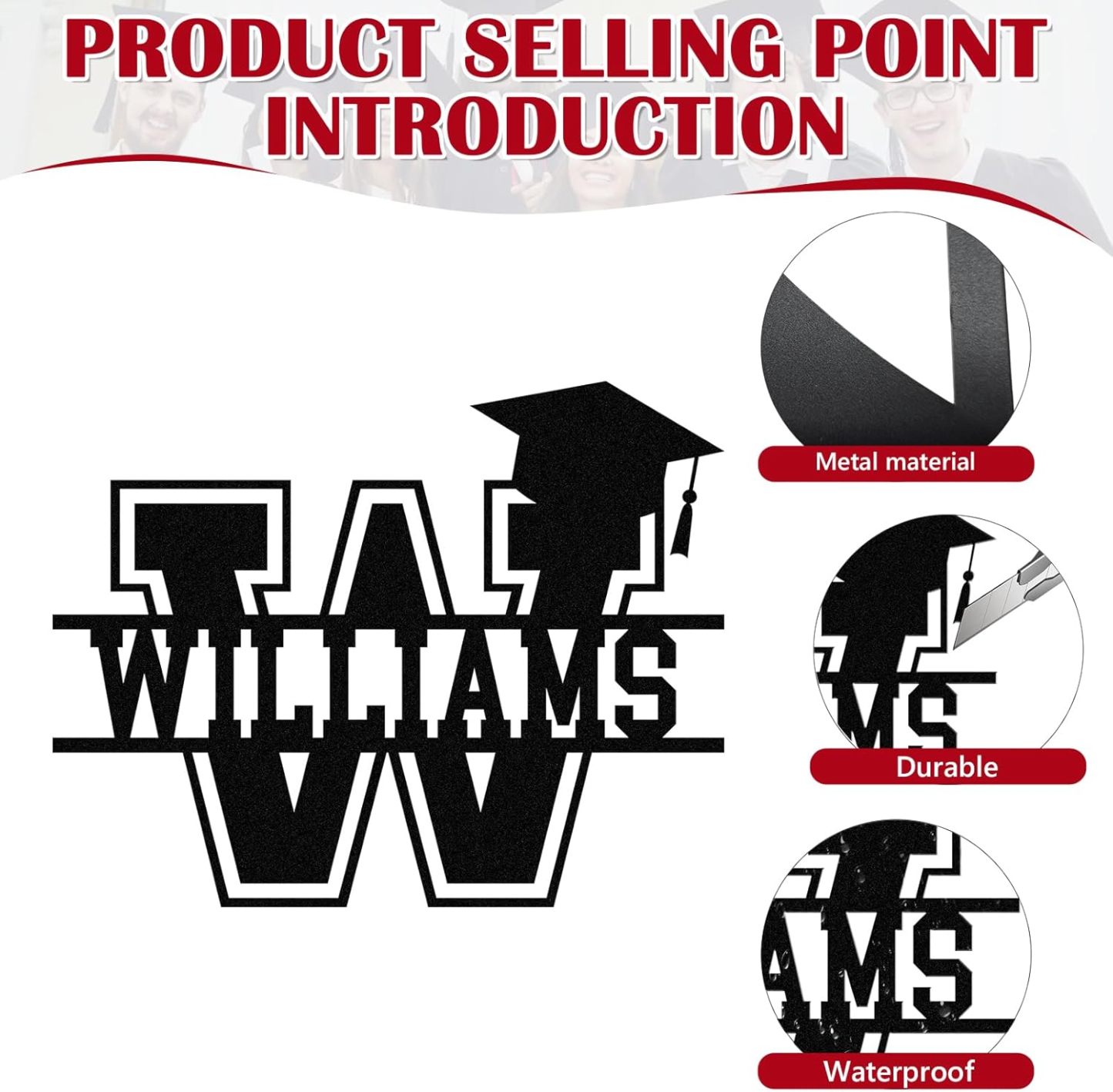 Personalized Graduation Metal Sign, Graduation Congratulations Signs, Class Of 2025 University, Grad Sign Wall Art Decor, Metal Signs Customized, Graduation Decorations 2025, Congrats Party Gift