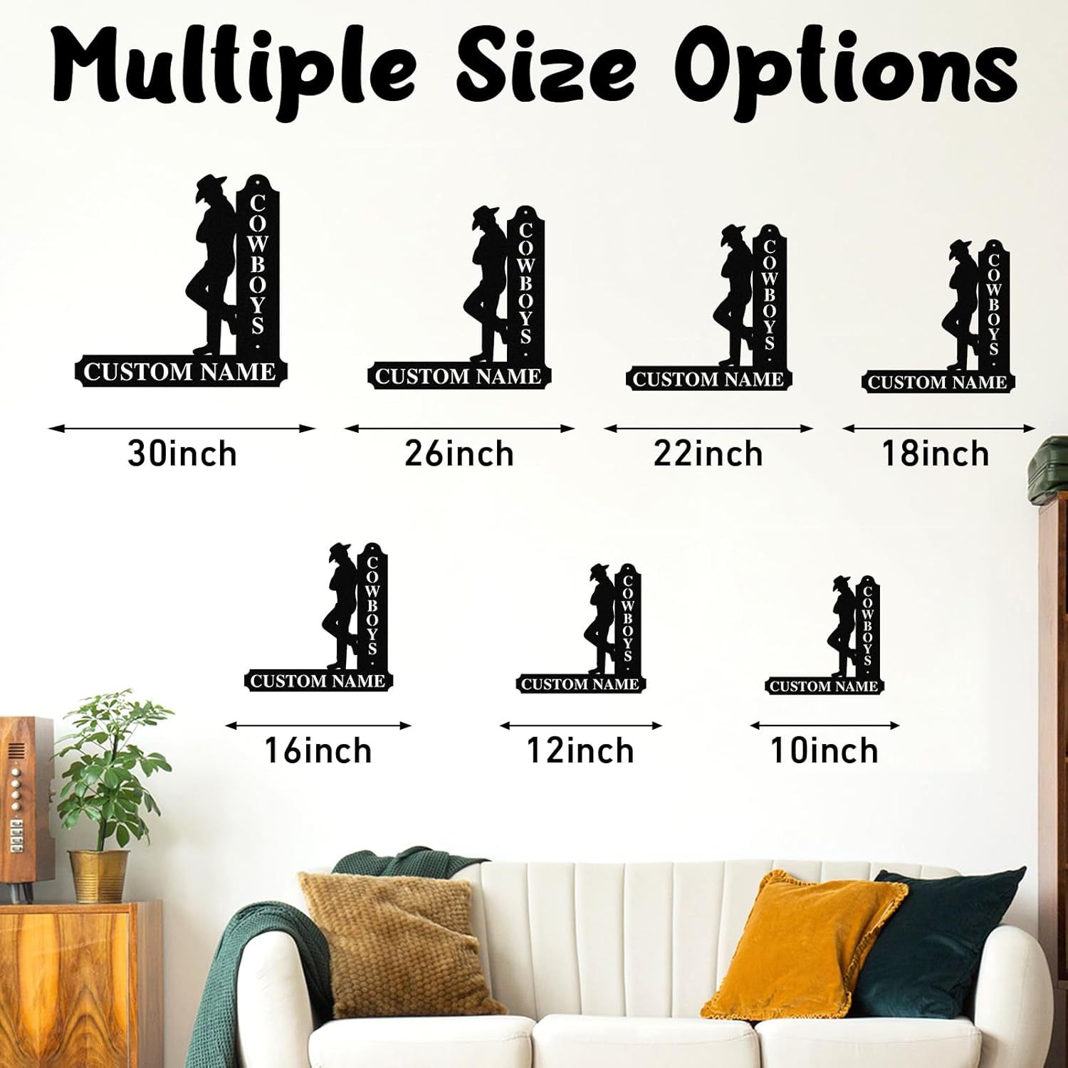 Personalized Cowboy Metal Sign, Custom Metal Name Sign, Vintage Cowboy Wall Decor, Outdoor Metal Art, Metal Signs Customized, Retro Home Decor Wall Art, Cowboy Decor Gift, Patio Decor