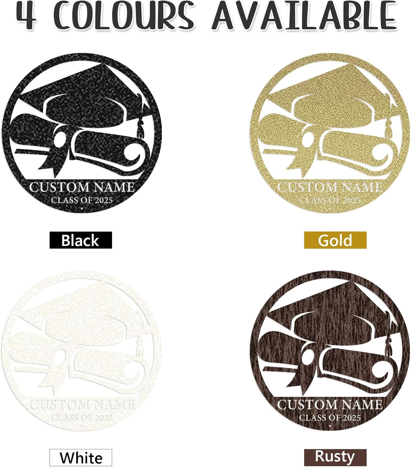 Personalized Graduation Metal Sign, Graduation Congratulations Signs, Class Of 2025 University, Grad Sign Wall Art Decor, Metal Signs Customized, Graduation Decorations 2025, Congrats Party Gift