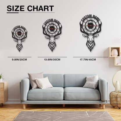 Personalized Large Outdoor Clock, Custom Motorcycle Wall Clock with Name, Modern Metal Wall Art, Battery Operated, Silent Non Ticking Clock for Garage Workshop Farmhouse Man Cave, Gifts for Men
