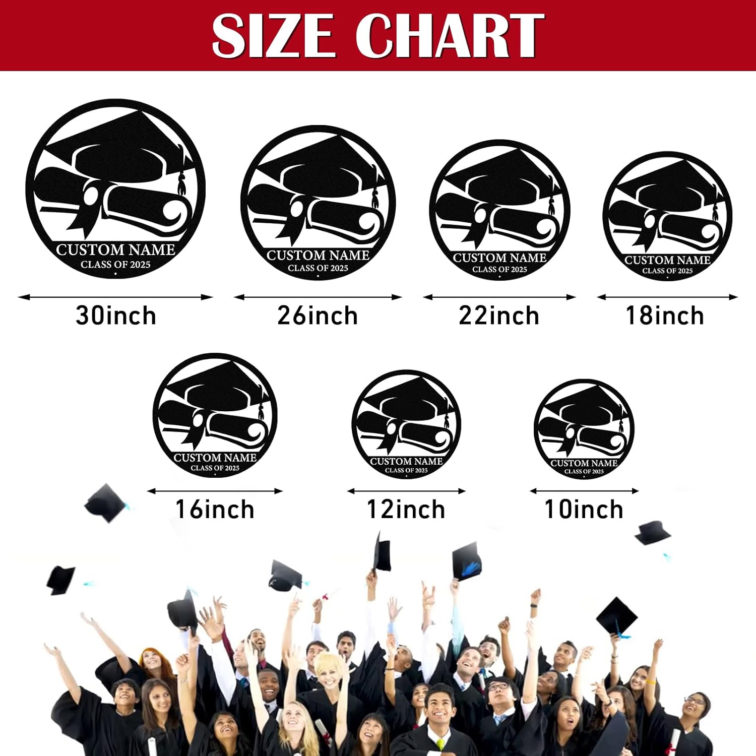 Personalized Graduation Metal Sign, Graduation Congratulations Signs, Class Of 2025 University, Grad Sign Wall Art Decor, Metal Signs Customized, Graduation Decorations 2025, Congrats Party Gift