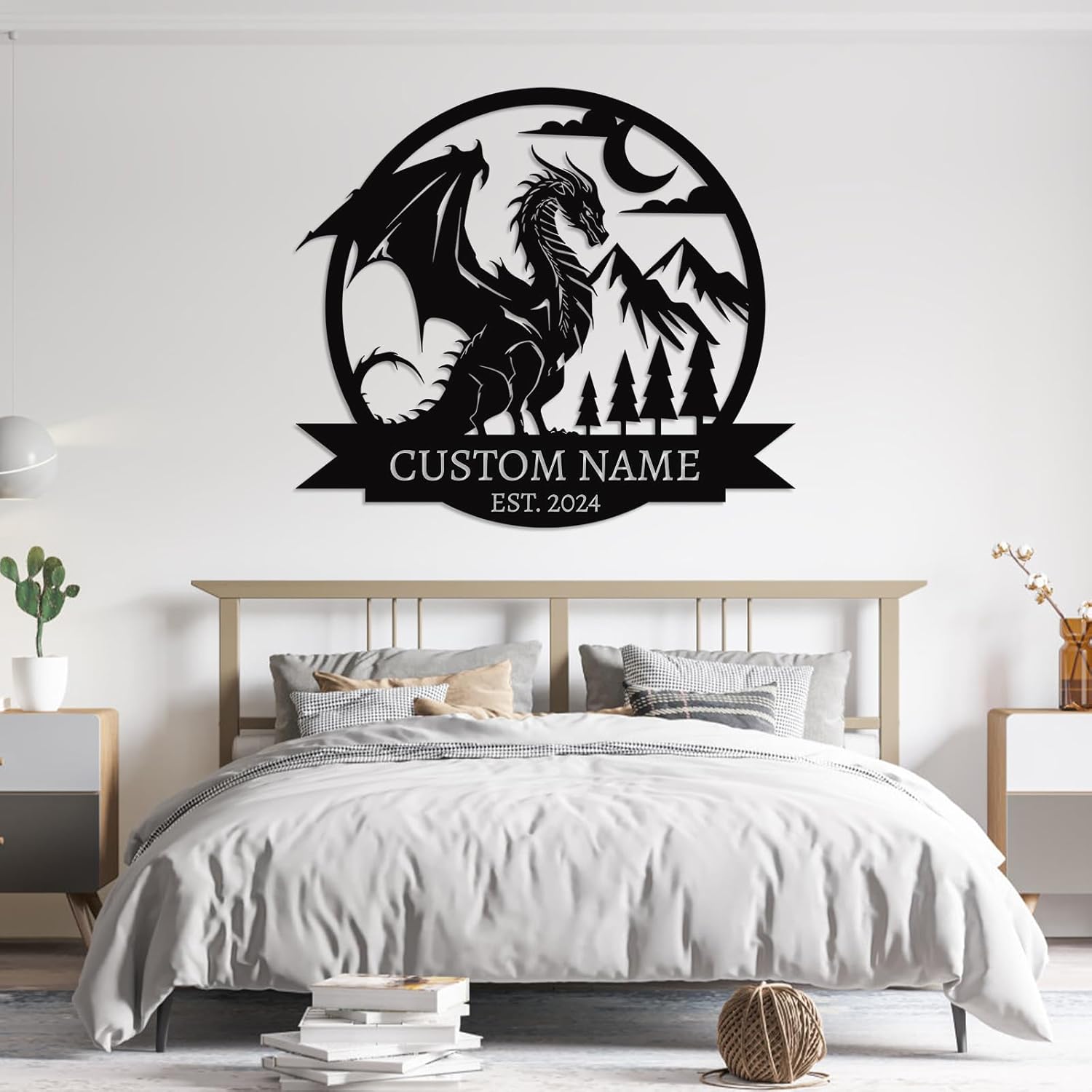 Custom Dragons Metal Signs, Personalized Evil Dragons Signs, Dragon Metal Wall Decor, Dragon Lover's Gifts, Last Name Sign, Home Decor