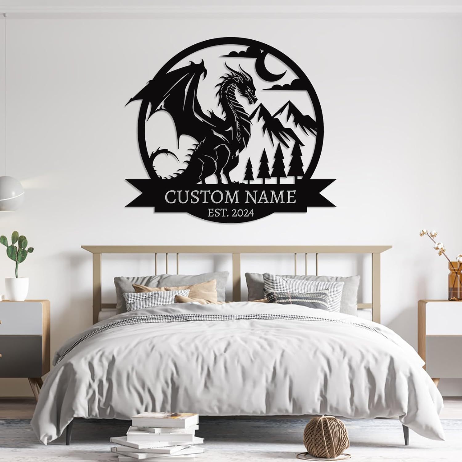 Custom Dragons Metal Signs, Personalized Evil Dragons Signs, Dragon Metal Wall Decor, Dragon Lover's Gifts, Last Name Sign, Home Decor