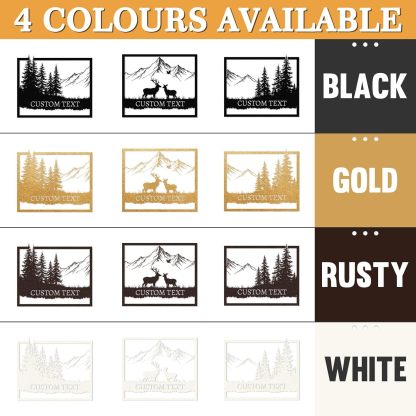  Personalized Metal Wall Art Decor, 3 Pcs Metal Signs, Tree of Life Wall Art, Family Tree Wall Sculptures, Custom Name Sign Gifts for Home Bedroom Living Room Color01