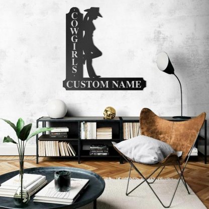 Personalized Cowboy Metal Sign, Custom Metal Name Sign, Vintage Cowboy Wall Decor, Outdoor Metal Art, Metal Signs Customized, Retro Home Decor Wall Art, Cowboy Decor Gift, Patio Decor