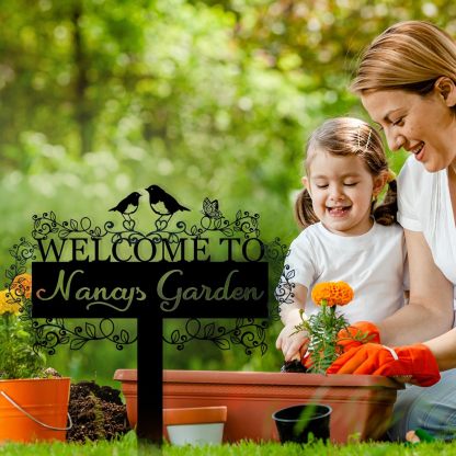 Personalized Garden Sign, Custom Bird Metal Garden Stake Sign, Garden Signs for Outside, Metal Lawn Art, Metal Signs Customized, Garden Signs Decorative Outdoor, Patio Plaque Decor