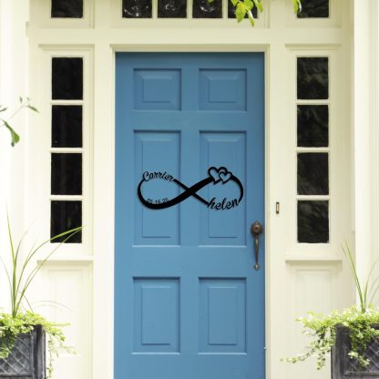 Personalized Infinity Sign, Custom Metal Name Sign, Wedding & Engagement Gift, Family Wall Art, Housewarming Gift-MetalsignX