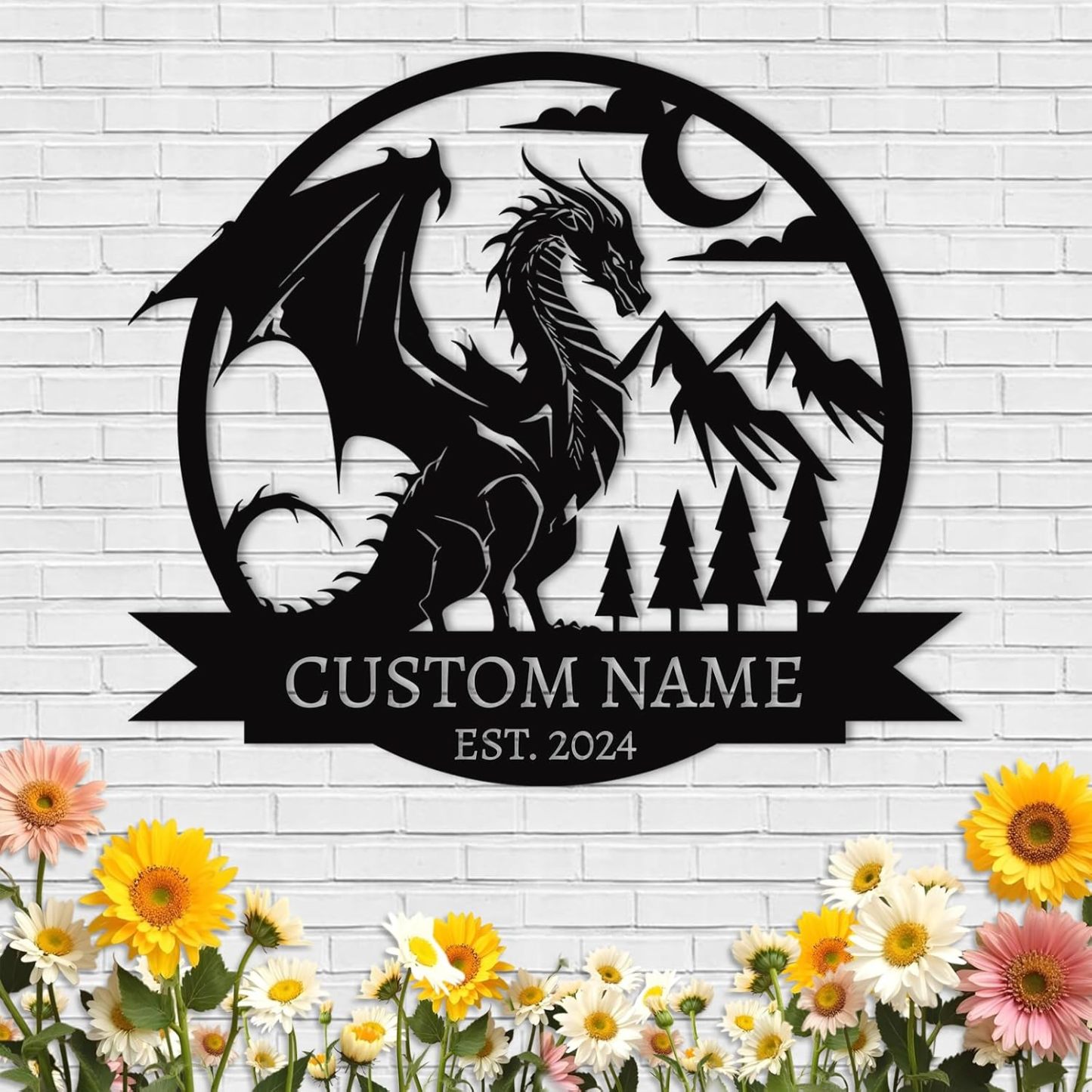 Custom Dragons Metal Signs, Personalized Evil Dragons Signs, Dragon Metal Wall Decor, Dragon Lover's Gifts, Last Name Sign, Home Decor