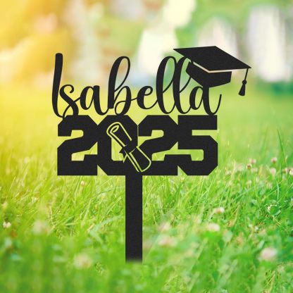  Custom Graduation Decorations Yard Sign, Senior Yard Signs Class of 2025, Custom Signs Outdoor Metal, Yard Sign Stakes Metal, Grad Gifts, Graduate Decorations for College High School