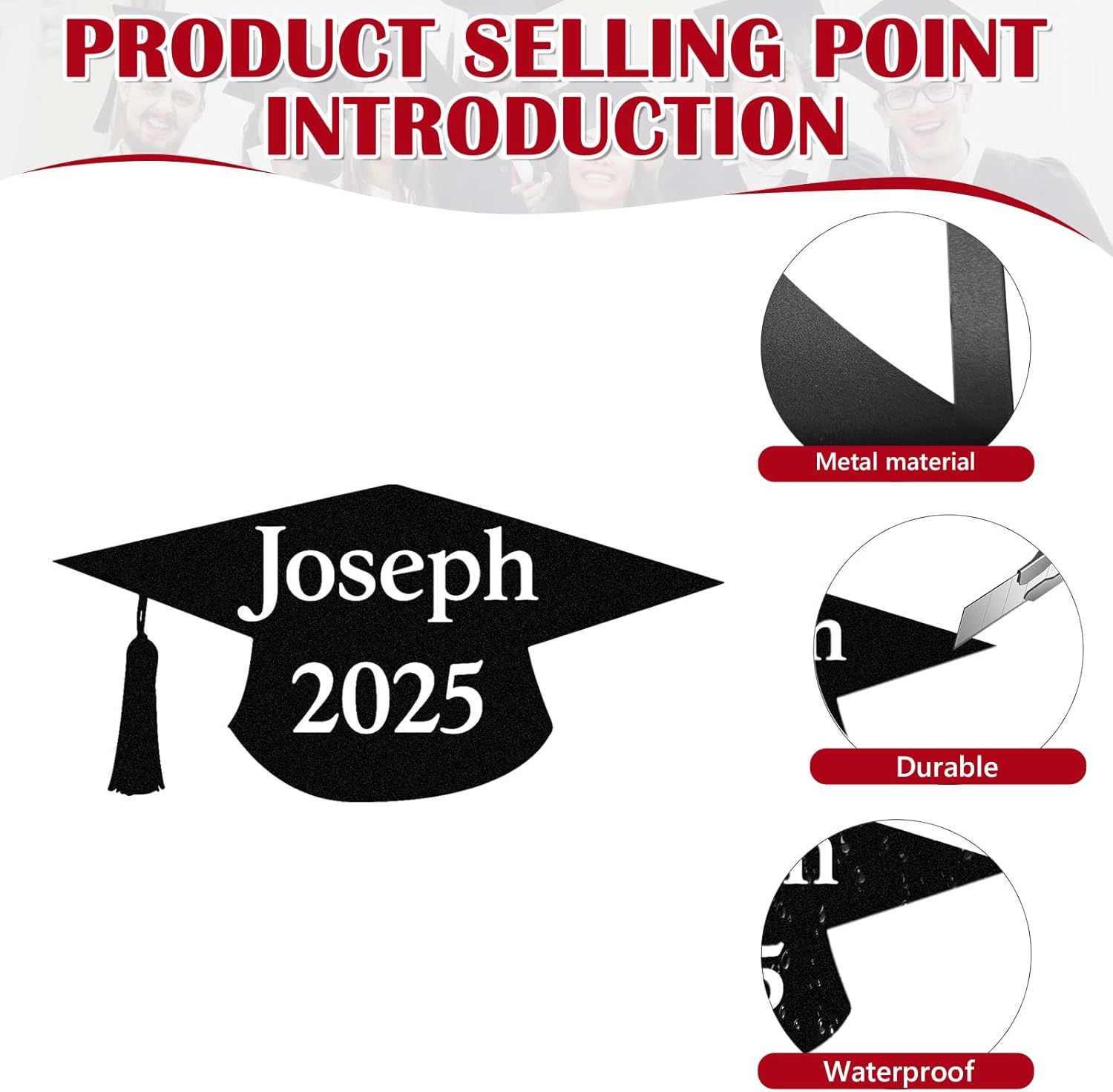 Personalized Graduation Metal Sign, Graduation Congratulations Signs, Class Of 2025 University, Grad Sign Wall Art Decor, Metal Signs Customized, Graduation Decorations 2025, Congrats Party Gift