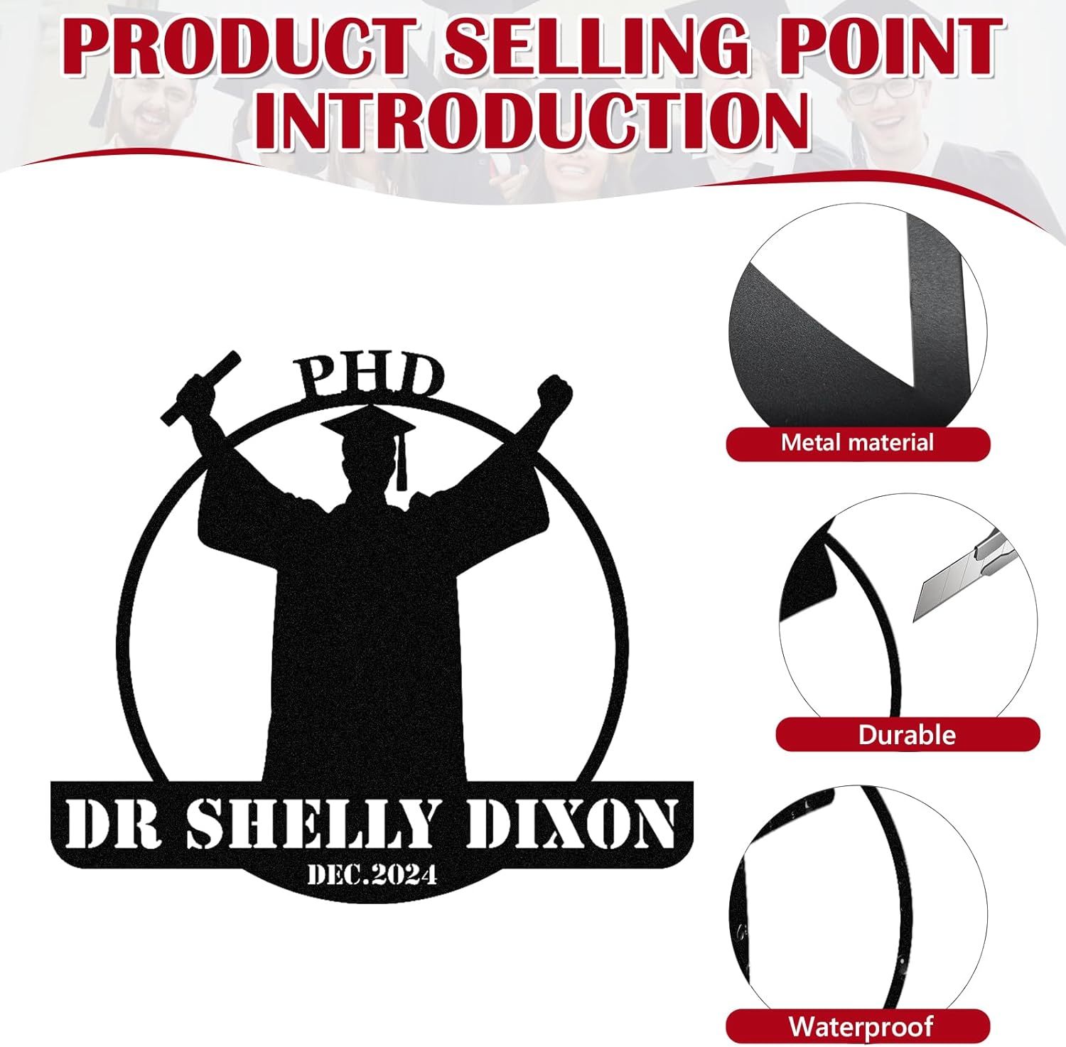 Personalized Graduation Metal Sign, Graduation Congratulations Signs, Class Of 2025 University, Grad Sign Wall Art Decor, Metal Signs Customized, Graduation Decorations 2025, Congrats Party Gift