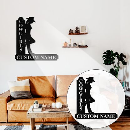 Personalized Cowboy Metal Sign, Custom Metal Name Sign, Vintage Cowboy Wall Decor, Outdoor Metal Art, Metal Signs Customized, Retro Home Decor Wall Art, Cowboy Decor Gift, Patio Decor