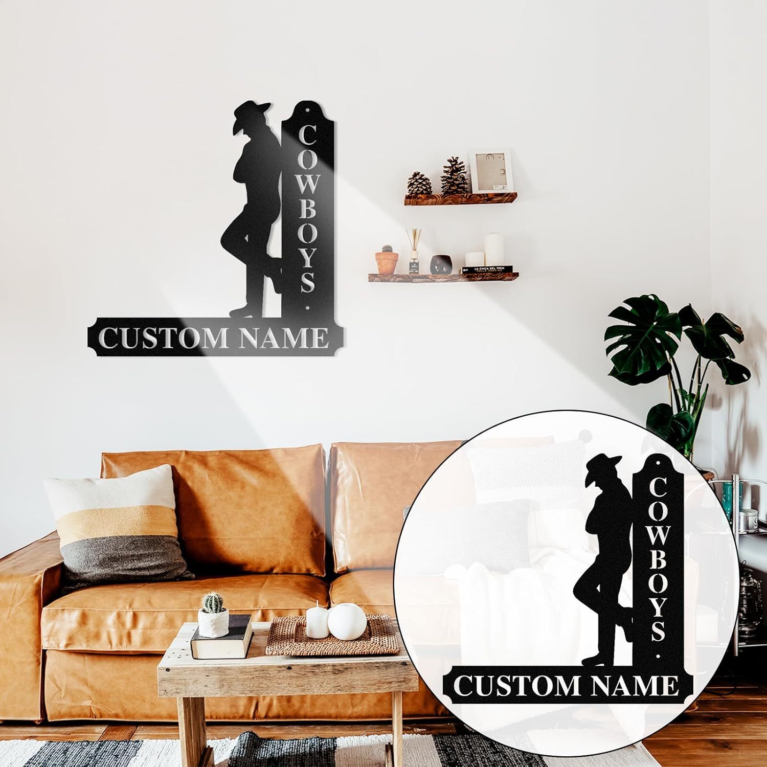 Personalized Cowboy Metal Sign, Custom Metal Name Sign, Vintage Cowboy Wall Decor, Outdoor Metal Art, Metal Signs Customized, Retro Home Decor Wall Art, Cowboy Decor Gift, Patio Decor