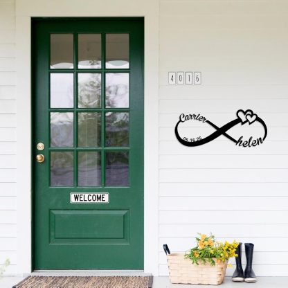 Personalized Infinity Sign, Custom Metal Name Sign, Wedding & Engagement Gift, Family Wall Art, Housewarming Gift-MetalsignX